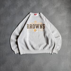 Vintage Y2K Cleveland Browns Grey Sweatshirt XL